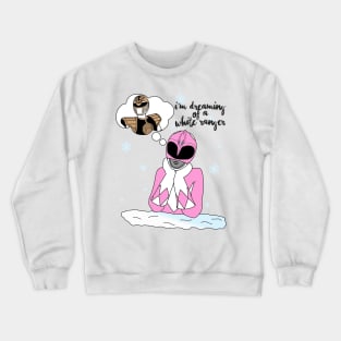 Power Rangers "Dreaming of a White Ranger" Design Crewneck Sweatshirt